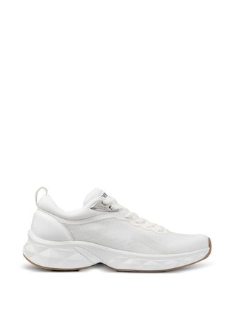 Jimmy Choo London White Diamond Sculpted Mesh Sneakers