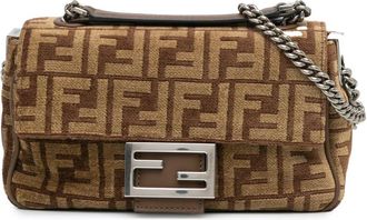 Fendi Pre-owned Fendi Zucca Wool Chain Midi Baguette Ladies YEYB4M9EBPKSFFA6