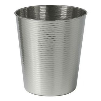 Happimess Remi Modern Classic Textured Steel 2-Gallon Wastebasket in Polished Steel at Nordstrom