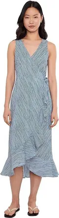 Tommy Bahama Coastal Shores Wrap Midi Dress Womens Dress Coastline : 10, Linen
