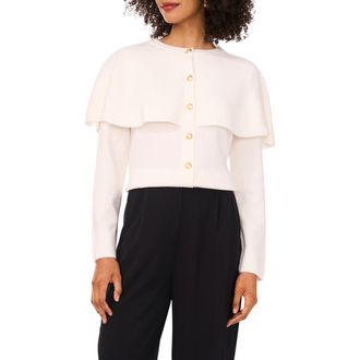 Vince Camuto Cape Detail Cardigan in Antique White at Nordstrom Rack, Size Xx-Large