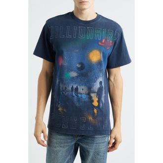Billionaire Boys Club BB Mist Oversize Cotton Graphic T-Shirt in Navy Blazer at Nordstrom Rack, Size Xx-Large R