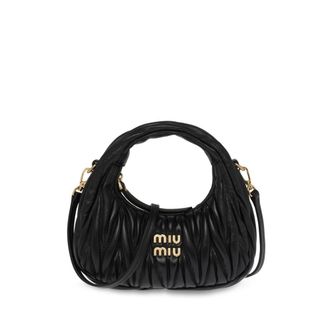 Miu Miu Mini Wander Matelass&eacute; Leather Tote Bag