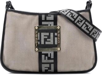 Fendi Pre-owned Cross Body Bags, female, Brown, Size: ONE SIZE Pre-owned Canvas Shoulder Bag