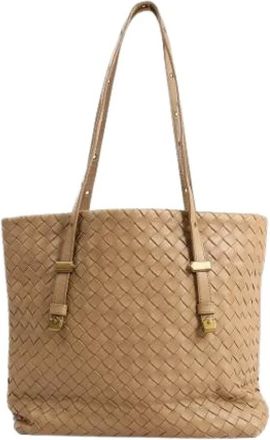 Bottega Veneta Pre-owned Tote Bags, male, Beige, Size: ONE SIZE Pre-owned Intrecciato Shoulder Bag