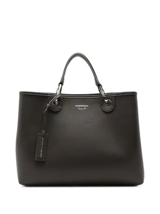 Emporio Armani Handbag Leather Gray Shopping Bag
