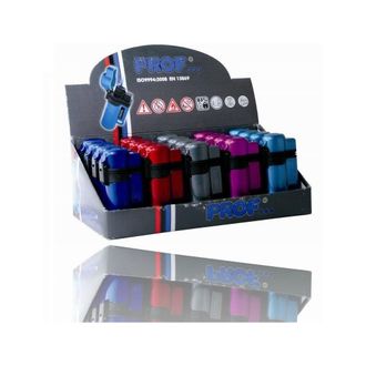 Trade Shop Trade Shop - Confezione Box 20 Pz Accendini Elettronici Ricaricabili Crystal Color Blue