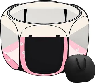 OEM Parc Pour Animaux - 120 X 120 X 60 Cm - Pliable - Rose - Int&eacute;rieur Ext&eacute;rieur - Pour Chat Et Chiot - 1 Pi&egrave;ce