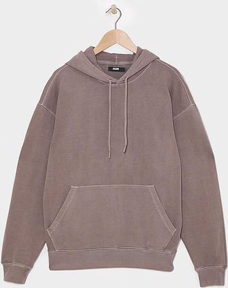 Jacamo Garment Dyed Relax Fit Overhead Hoodie