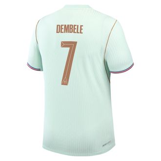 Nike Ousmane Demb&eacute;l&eacute; France National Team 2026 Match Away Nike Mens Dri-FIT ADV Soccer Jersey in Green | NN203949120-FFF