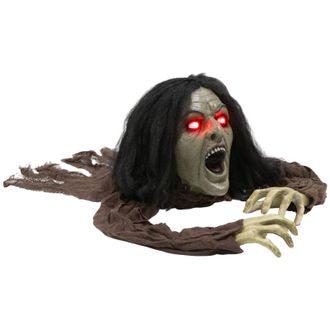 STILVORA Decoraci&oacute;n Halloween Zombie Animada Con Sonidos Y Luces En Pl&aacute;stico Marr&oacute;n 140 X 60 X 20 Cm