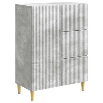 vidaXL Aparador Gris Hormig&oacute;n 66 X 34,5 X 90 Cm Madera De Ingenier&iacute;a Vidaxl