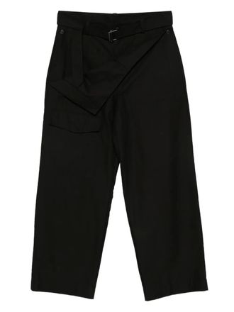 Jiyong Kim panelled trousers - men - Cotton - S - Black