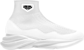 Philipp Plein Runner Socks Skywalker - unisex - Sneakers - Wit - 35 EU - Leer - Schoenen