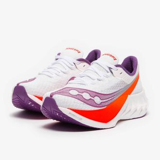 Saucony Womens Endorphin Pro 4 Shoe In White/violet