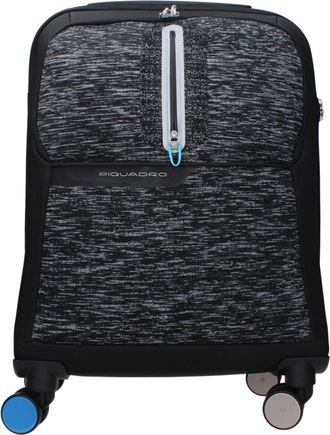 Piquadro Black Fabric Luggage And Mens Travel
