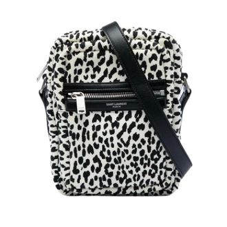 Saint Laurent Pre-owned Printed Canvas Crossbody Bag - Dames - Pre-owned - Veelkleurig - Maat: ONE Size Leer