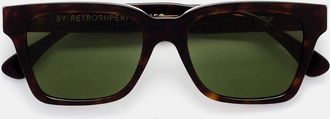 Retro Superfuture Sunglasses America 3627 Green 88 U Brown/Green Unisex