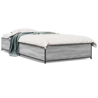 Berkfield Home Bed Frame without Mattress Grey Sonoma 90x190 cm Single