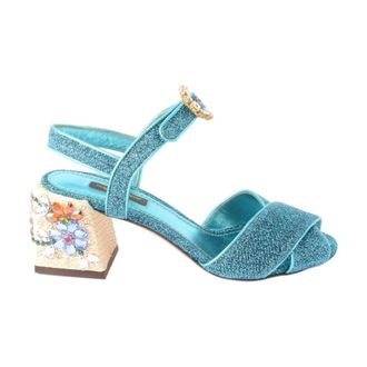Dolce & Gabbana High Heel Sandals, female, Blue, Size: 5 1/2 US Sandalo Heeled Sandals