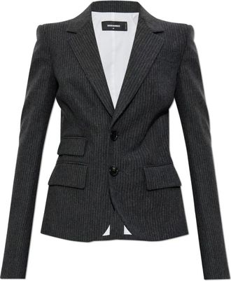 Dsquared2 Nadelstreep Blazer - Dames - Blazers - Grijs - S - Wol - Jassen