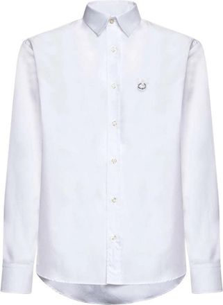 John Richmond Klassiek overhemd met logo detail - Heren - Casual Overhemden - Wit - L - Katoen - Overhemden
