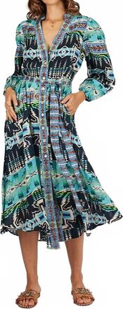 Rubyyaya Arizona Western Maxi Dress In Multi
