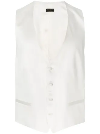 Dell'Oglio classic formal waistcoat - White