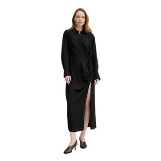 Birgitte Herskind Holmes Jurk - Dames - Casual kleedjes - Zwart - M - Leer - Kleedjes