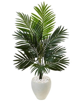 Nearly Natural 4.5Ft Kentia Palm Artificial Tree In Oval Planter