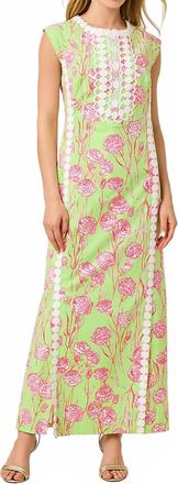 Lilly Pulitzer Rosalena Stretch Maxi Shift Dress In Pistachio Macaron Alina