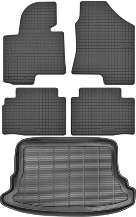OEM Hyundai Tucson Ii Suv De 2009-2015 Set - Alfombrillas De Goma Para Coche + Alfombrilla Para Maletero