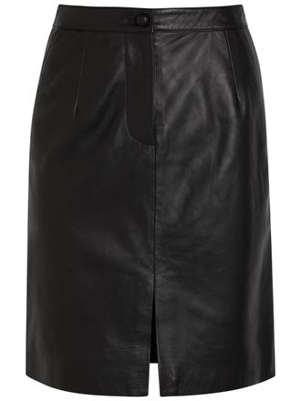 Blaz&eacute; Milano Popeye Leather Knee-length Skirt - Black - 00 (UK4 / Xxs)