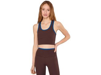 SPLITS59 Amber Airweight Bralette Womens Lingerie Dark Chocolate/Classic Blue : XL, Spandex/Nylon