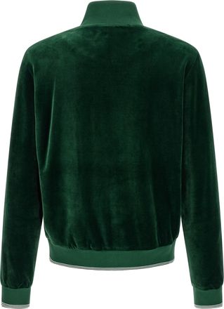 Casablanca Striped Cotton Velvet Sweatshirt - Green