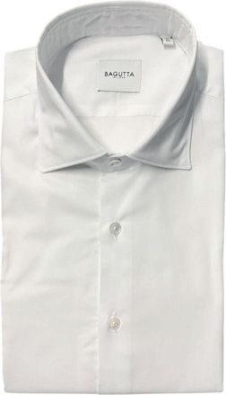 Bagutta White Cotton Men Mens Shirt