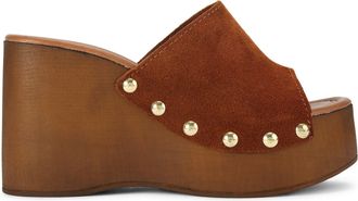 Kurt Geiger Womens Suede Rua Wedge Heels - Tan - Size UK 3