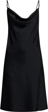 Versace Medusa Safety Pin Cowl Neck Dress - Dames - Korte kleedjes - Zwart - S - Kleedjes