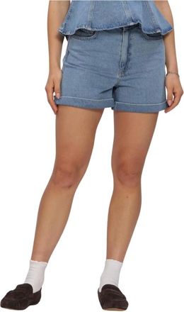 Edited Edited, Dames, Korte broeken, Blauw, Maat: XS Denim