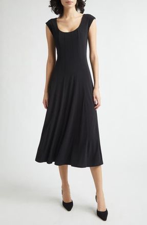 Staud Flared Midi Dress in Black at Nordstrom, Size X-Small