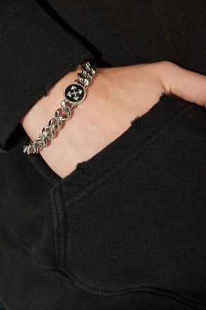 Off-white Brass Bracelet, Mens, Silver