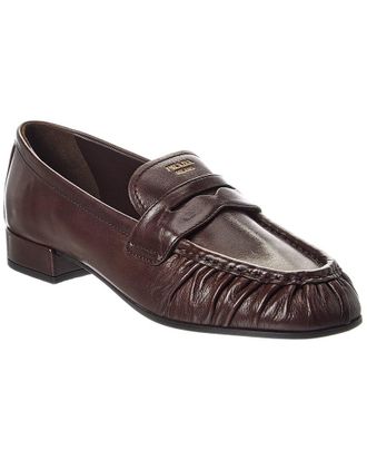 Prada Logo Leather Loafer