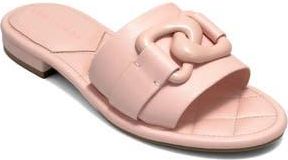 Aerosoles Big Charm Link Slide Sandal in Pink Faux Nappa at Nordstrom Rack, Size 7.5