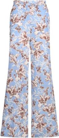Liu Jo Poplin Wide-Leg Broek - Dames - Wijde Broeken - Blauw - 3XL - Katoen - Broeken