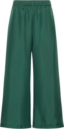 Max Mara Wide Trousers - Trousers - Mujer - Verde - M