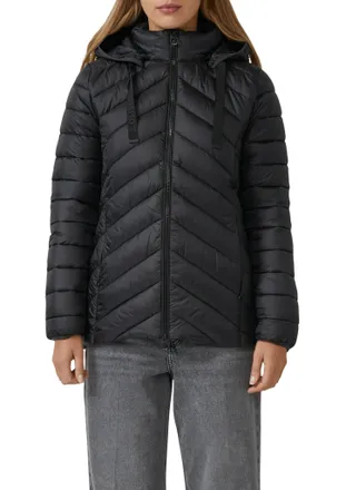 s.Oliver Outdoorjacke S.OLIVER, Damen, Gr. 34, schwarz, Steppware, Obermaterial: 100% Polyester. Futter: 100% Polyester, unifarben, slim fit normal, elastische