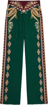 Etro Printed Straight-leg Silk Trousers - Multi Print - 42 (UK10 / S)