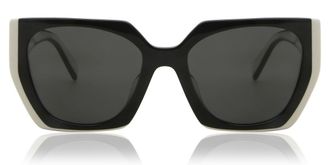 Prada PR 15WSF Asian Fit 09Q5S0 Womens Sunglasses Black Size 55