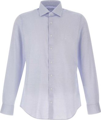 Michael Kors Camisa de algod&oacute;n Dobby - Shirts - Hombre - Azul - 5XL