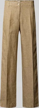 Brax Brax Regular Fit Leinenhose mit Galonstreifen Modell MAINE in Beige, Gr&ouml;&szlig;e 38K
